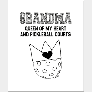 Grandma Queen of My Heart and Pickleball Courts Posters and Art